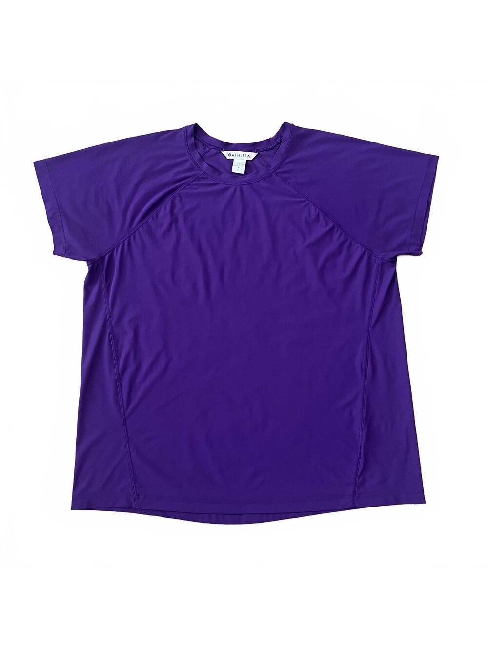 Athleta Unlimited Train T Shirt Short Sleeve Purple Size Small
